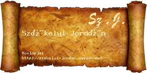 Székelyi Jordán névjegykártya